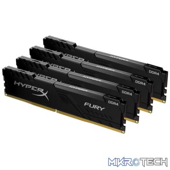 Kingston Hyper-x Fury 64Gb(16Gb x 4) DDR4-3600 (pc4-28800) CL18 1.35v Desktop Memory Module