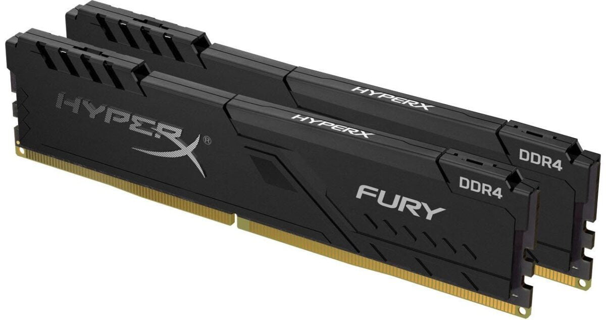 Kingston Hyper-x Fury 64Gb(32Gb x 2) DDR4-2666 (pc4-21300) CL15 1.2v Desktop Memory Module with Black asymmetrical heatsink