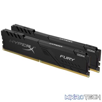 Kingston Hyper-x Fury 8Gb(4Gb x 2) DDR4-3200 (pc4-25600) CL16 1.2v Desktop Memory Module with asymmetrical heatsink