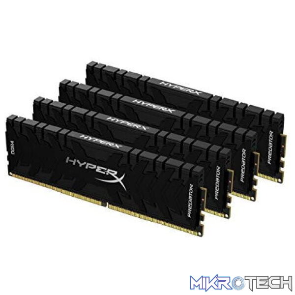 Kingston Hyper-x Predator 128Gb(32Gb x 4) DDR4-2666 (pc4-21300) CL15 1.35v Desktop Memory Module Kingston Hyper-x Predator 128Gb(32Gb x 4) DDR4-2666 (pc4-21300) CL15 1.35v Desktop Memory Module
