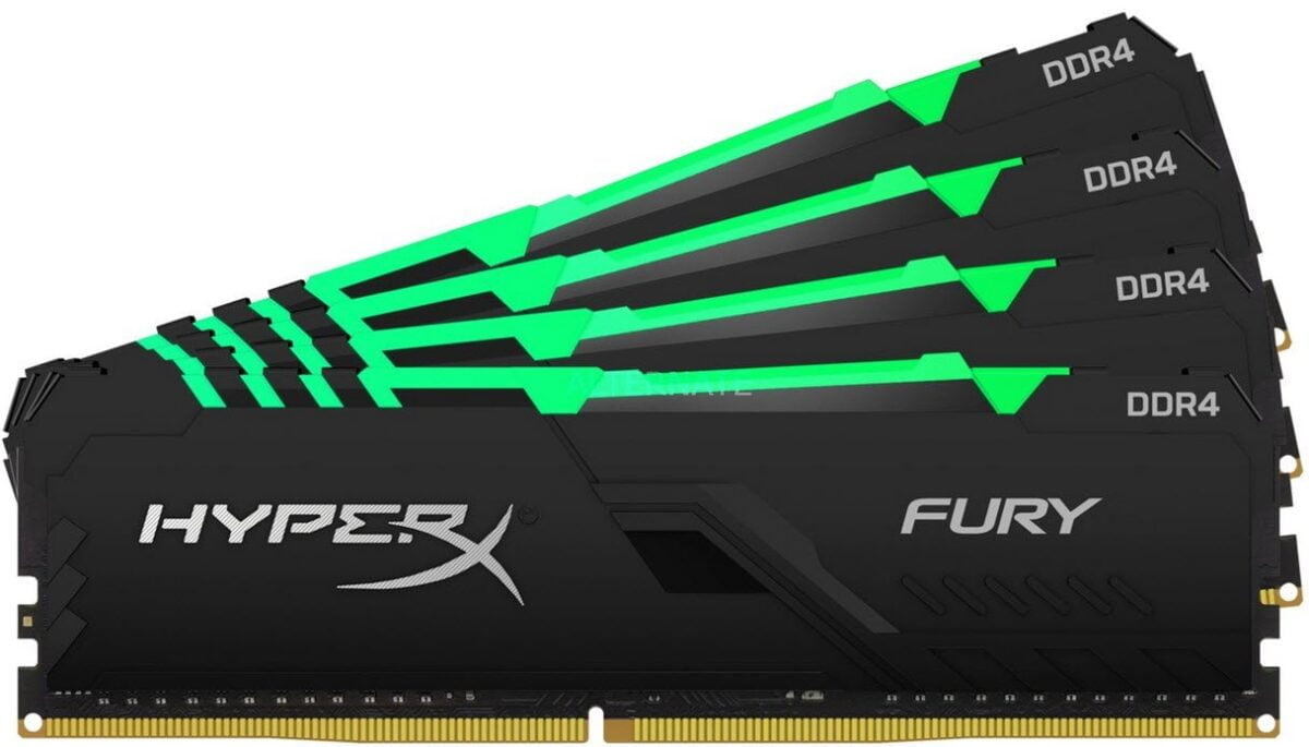 Kingston Hyper-x RGB Fury 128Gb(32Gb x 4) DDR4-3600 (pc4-28800) CL18 1.35v Desktop Memory Module