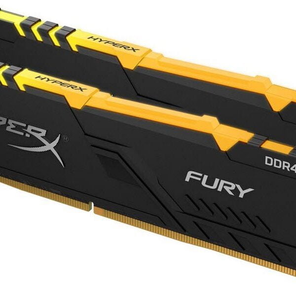 Kingston Hyper-x RGB Fury 16Gb(8Gb x 2) DDR4-3600 (pc4-28800) CL17 1.35v Server Memory Module with heatsink