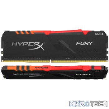 Kingston Hyper-x RGB Fury 32Gb(16Gb x 2) DDR4-2666 (pc4-21300) CL16 1.35v Desktop Memory Module