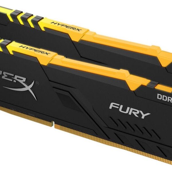 Kingston Hyper-x RGB Fury 32Gb(16Gb x 2) DDR4-3000 (pc4-24000) CL15 1.35v Desktop Memory Module with heatsink