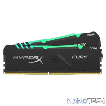 Kingston Hyper-x RGB Fury 32Gb(16Gb x 2) DDR4-3000 (pc4-24000) CL16 1.35V Desktop Memory Module