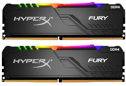 Kingston Hyper-x RGB Fury 32Gb(16Gb x 2) DDR4-3600 (pc4-28800) CL18 1.35V Desktop Memory Module