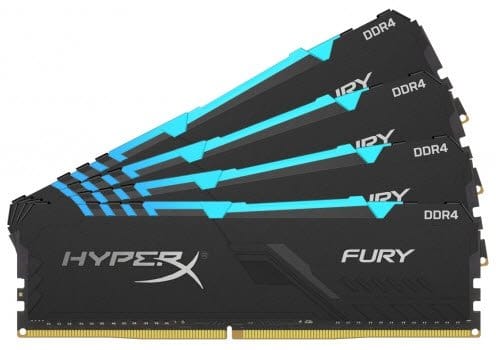 Kingston Hyper-x RGB Fury 64Gb(16Gb x 4) DDR4-3000 (pc4-24000) CL16 1.35V Desktop Memory Module