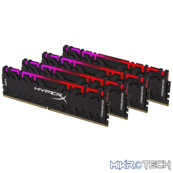 Kingston Hyper-x RGB Predator 128Gb(32Gb x 4) DDR4-3200 (pc4-25600) CL16 1.35v Desktop Memory Module