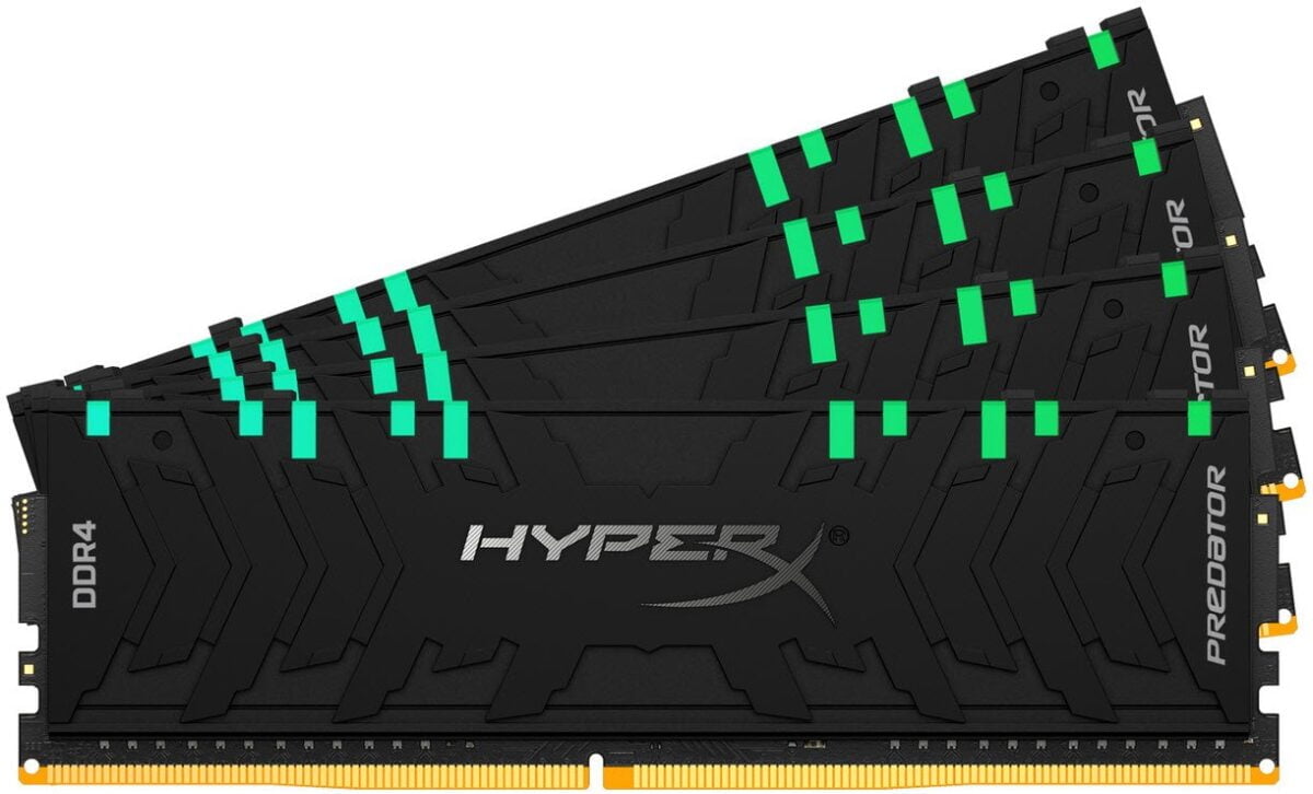 Kingston Hyper-x RGB Predator 128Gb(32Gb x 4) DDR4-3600 (pc4-28800) CL18 1.35v Desktop Memory Module