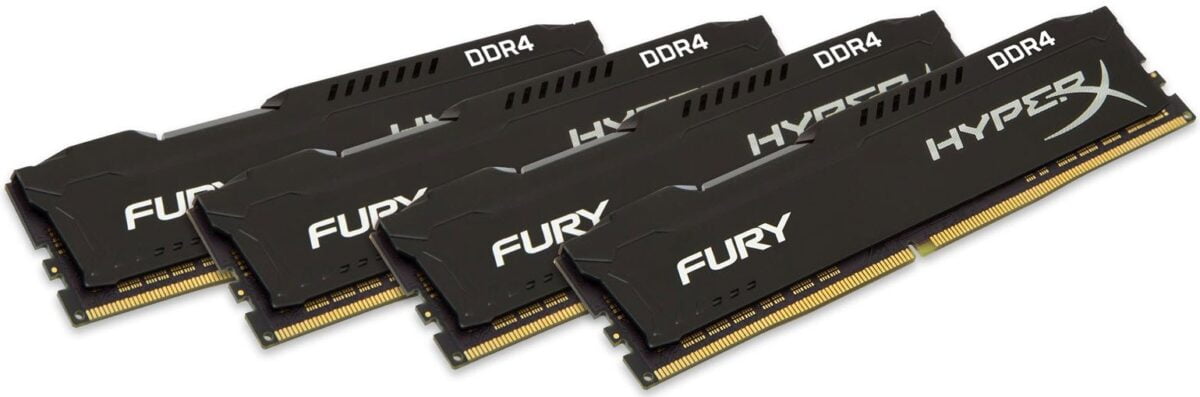 Kingston HyperX FURY Black 64GB (16GB x 4) DDR4-2933 CL17 Desktop Memory Module