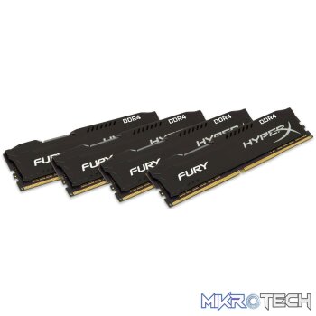Kingston HyperX FURY Black 64GB (16GB x 4) DDR4-2933 CL17 Desktop Memory Module
