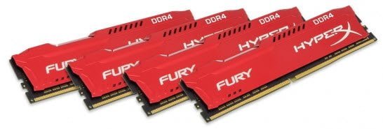 Kingston HyperX FURY Red 32GB (8Gb x 4) DDR4-2933 (pc4-23400) CL17 1.2v Desktop Memory Module