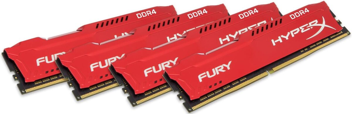 Kingston HyperX FURY Red 64GB (16Gb x 4) DDR4-2933 CL17 Desktop Memory Module