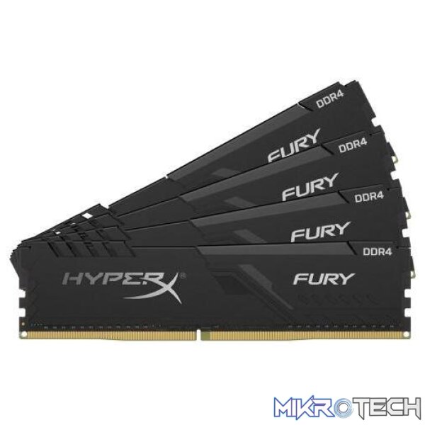 Kingston HyperX Fury 128GB (32GB x 4 kit) DDR4-3600 CL18 1.2V 288 pin Memory Kingston HyperX Fury 128GB (32GB x 4 kit) DDR4-3600 CL18 1.2V 288 pin Memory