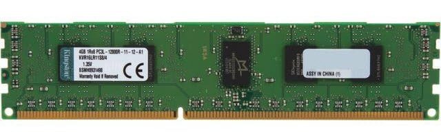 Kingston ValueRam 4Gb DDR3L-1600 CL11 1.35v/1.5v dual voltage Server Memory Module