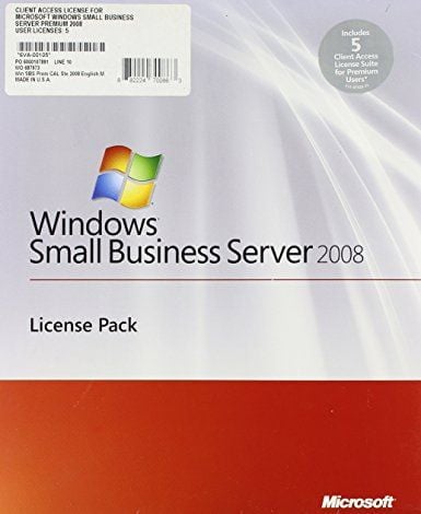 Microsoft Dsp 5 CAL ( Clent Access License ) for Windows Small Business Server 2008 Standard