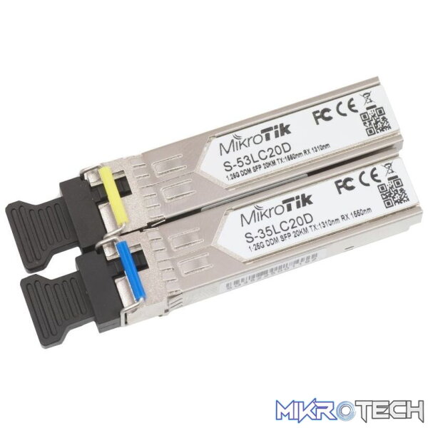 MikroTik Bi-directional SFP Modules (Pair) 80km MikroTik Bi-directional SFP Modules (Pair) 80km