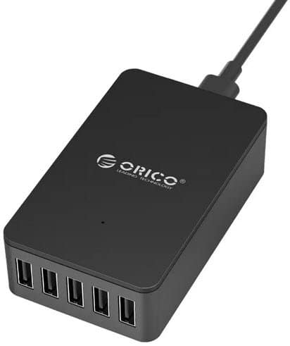 Orico Black 5 Port 40W Charge Desktop Charger