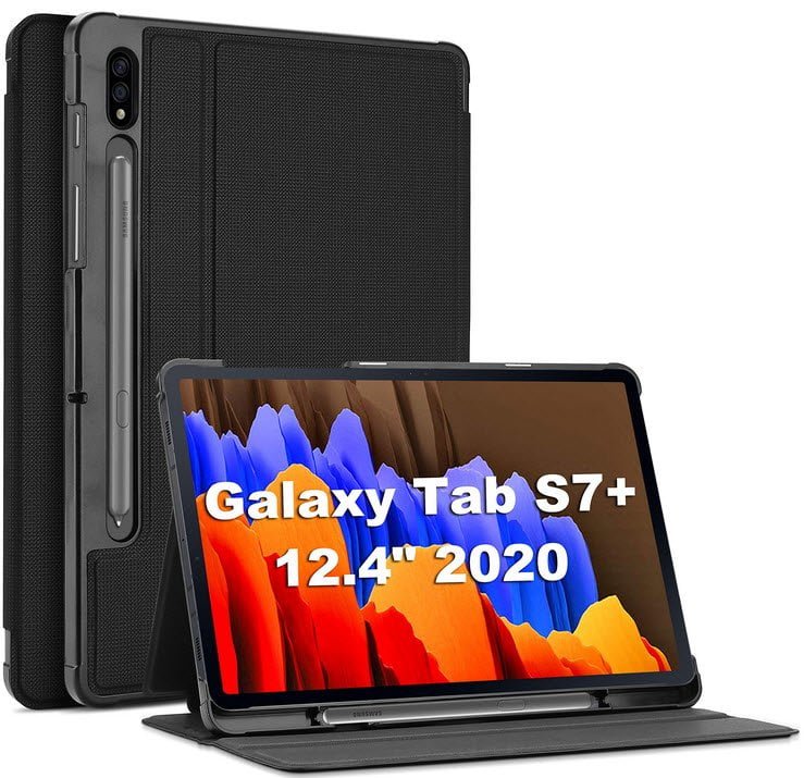 Samsung Galaxy Tab s7+ sm-T970 Black 12.4" multi-touch UHD 4K(3840x2160) Qualcomm SM8250 8 cores (3.09Ghz +3x 2.42Ghz + 4x1.8Ghz) 256Gb WiFi only Android 10 Tablet PC