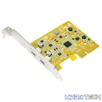 Sunix USB2312C USB 3.1 Enhanced SuperSpeed+ 10G 2 ports PCI Express Host Card with Type-C Receptacle