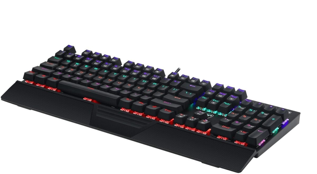 T-Dagger destroyer 104 key Blue Switch Rainbow backlit Gaming Mechanical Keyboard - Black