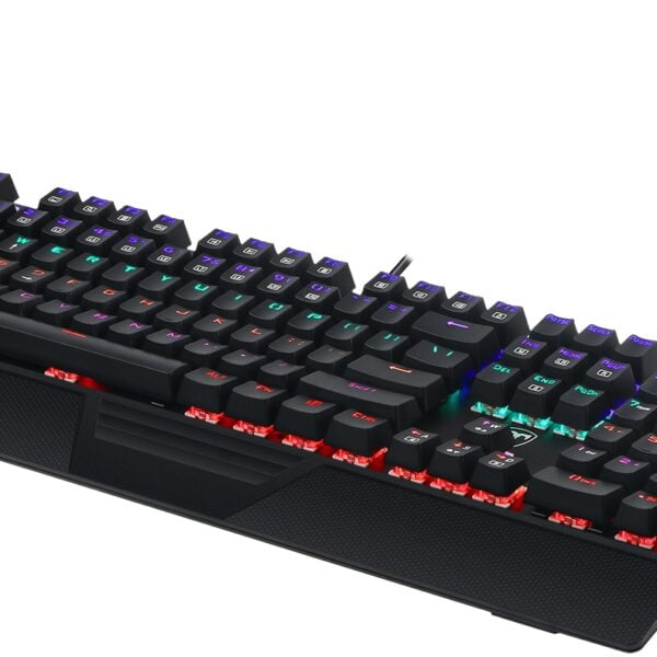 T-Dagger destroyer 104 key Blue Switch Rainbow backlit Gaming Mechanical Keyboard - Black