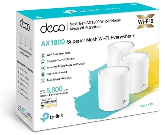 TP-Link Deco X20 AX1800 Whole-Home Mesh Wi-Fi (3 Pack)