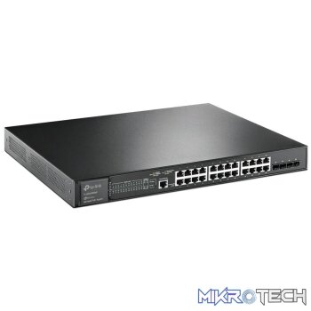 TP-Link Jetstream 24-Port Gigabit PoE+ and 4-Port 10GE SFP+ L2+ Managed Switch