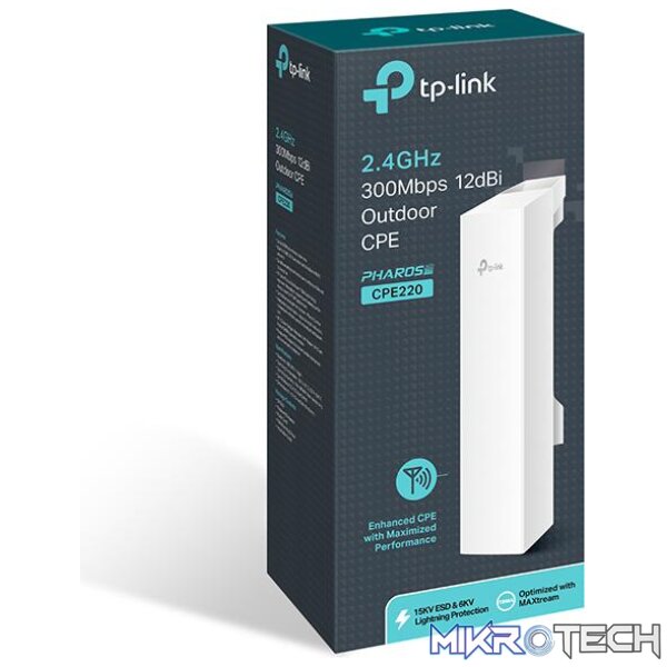 TP-Link CPE220 2.4GHz 300Mbps 12dBi Outdoor CPE - Image 4