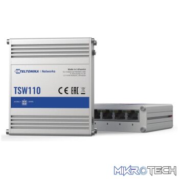 Teltonika Plug and Play 5-port Industrial Gigabit PoE Switch - Unmanaged L2