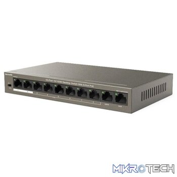 Tenda 10 Port 10/100M Desktop Switch with 8 Port PoE