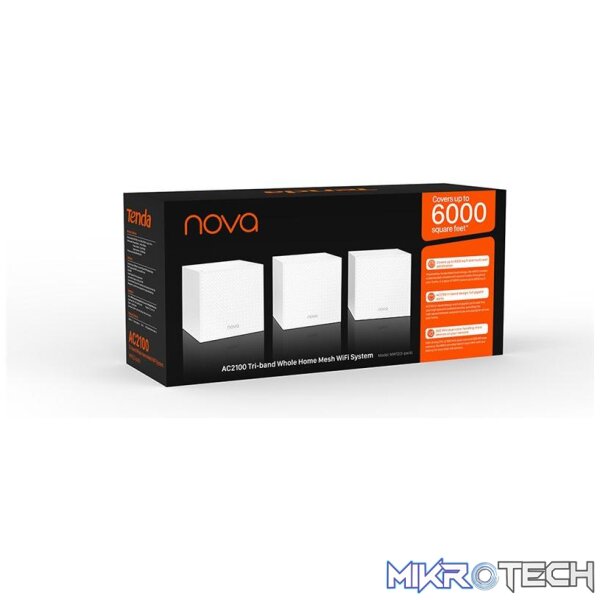 Tenda AC2100 Tri-Band whole home Mesh WiFi system NOVA MW12 - 3 pack - Image 2