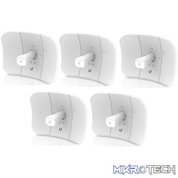 Ubiquiti airMAX AC LiteBeam Gen2 - 5GHz 802.11ac Radio 2x2 MIMO CPE (5 PACK)