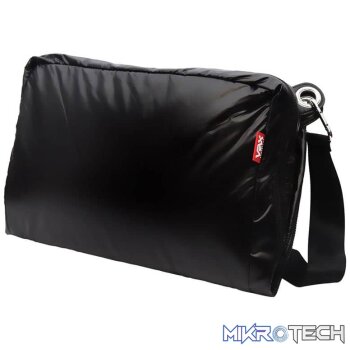 VAX vax-7004 Ramblas messenger saddlebag - Black Umbrella fabric / nylon - up to 20" nb + A3 document