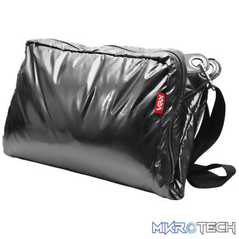 VAX vax-7006 Ramblas messenger saddlebag - Metallic Grey Umbrella fabric/ nylon - up-to 20" nb + A3 document
