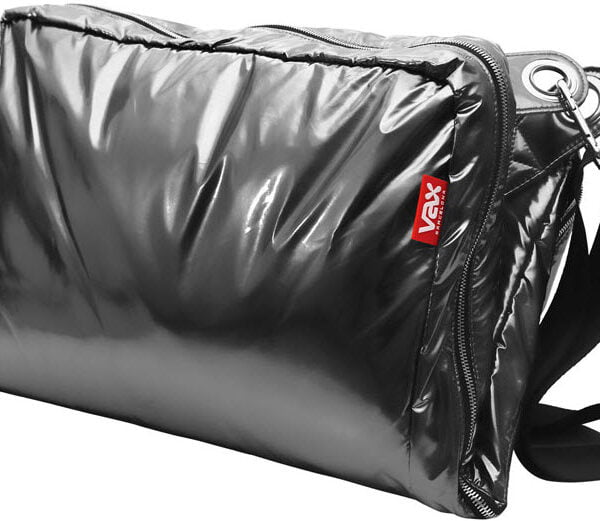 VAX vax-7006 Ramblas messenger saddlebag - Metallic Grey Umbrella fabric/ nylon - up-to 20" nb + A3 document