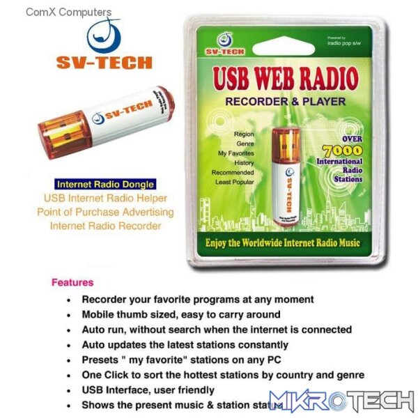 Sv-tech USB Web Radio, recorder & player - Image 2