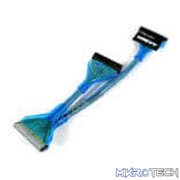 ca-vi24f_1 Vantec 60cm (24") rounded ata133 ide cable with pull tab - 3 connectors - fluorescent pvc with silver braid - Image 1