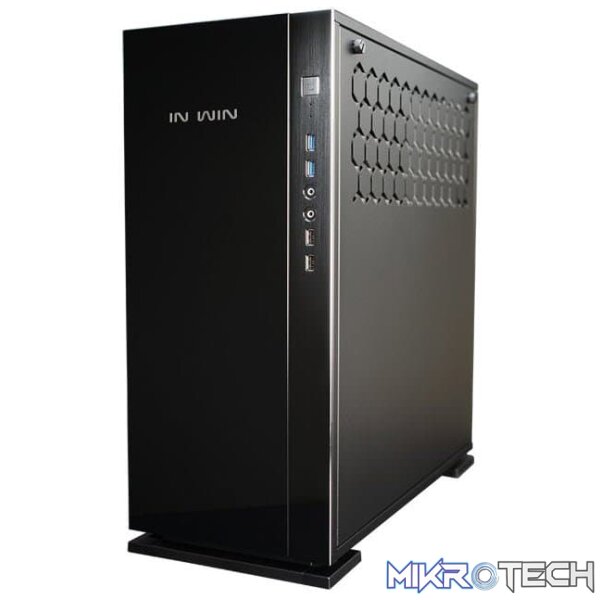 ch-i305-k_1 In-Win 305 Black Mid Tower Chassis with aluminium finish - Image 1