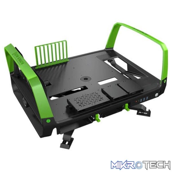 ch-ixf2kg1065_1 In-Win X-Frame 2.0 Black & Green E-ATX Open Frame Chassis - Image 1