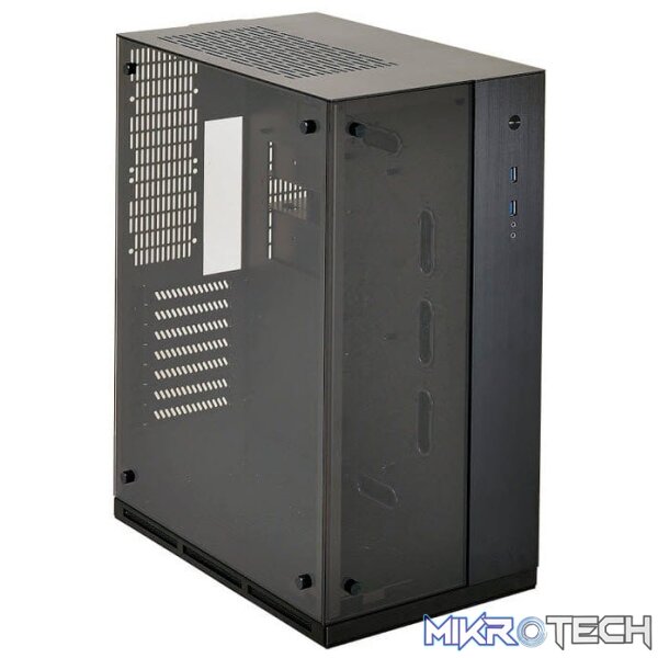 ch-lo10wx_1 Lian-li PC-o10WX All Black E-ATX Chassis with 2x tempered glass panels - Image 1