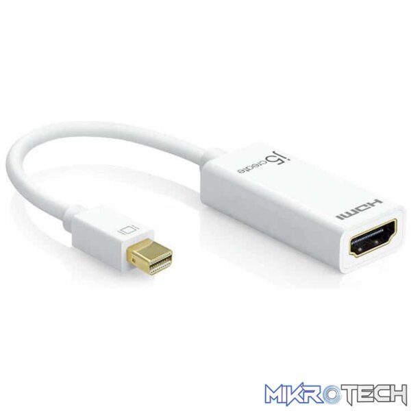 co-mdph4k-j_1 j5create JDA159 mini DisplayPort to 4K HDMI Adapter - Image 1