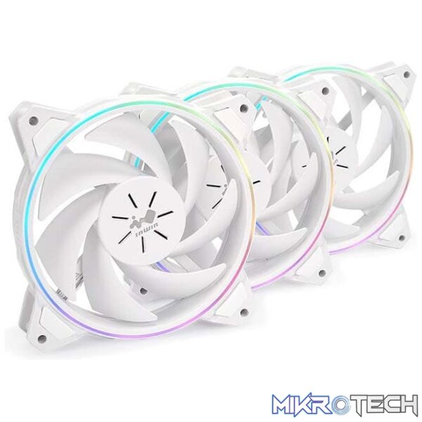 fa-120isewx3c_1 Inwin ASE120 Sirius Extreme White (pure) ARGB x3 kit + Controller - 120x120x25mm - Image 1