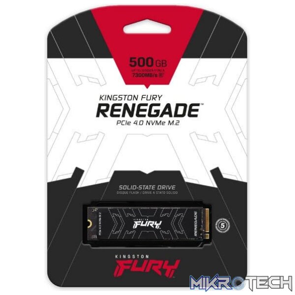 hd-kg500fyr_1 Kingston FurY Renegade series 500Gb - NGFF(M.2) 3D TLC SSD with NVMe PCIe (Gen4.0) x4 mode SSD, type 2280 - 23x80x3.3mm - Image 1