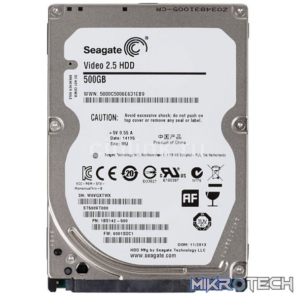 hd-sn500v_1 Seagate Video surveillance 500Gb 2.5" 7mm Thin Hard Disk Drive - Image 1