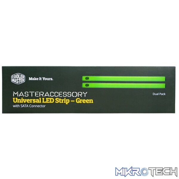 lt-c4026x2g_1 Cooler Master Universal Green led 26cm strip - kit of 2 - Image 1
