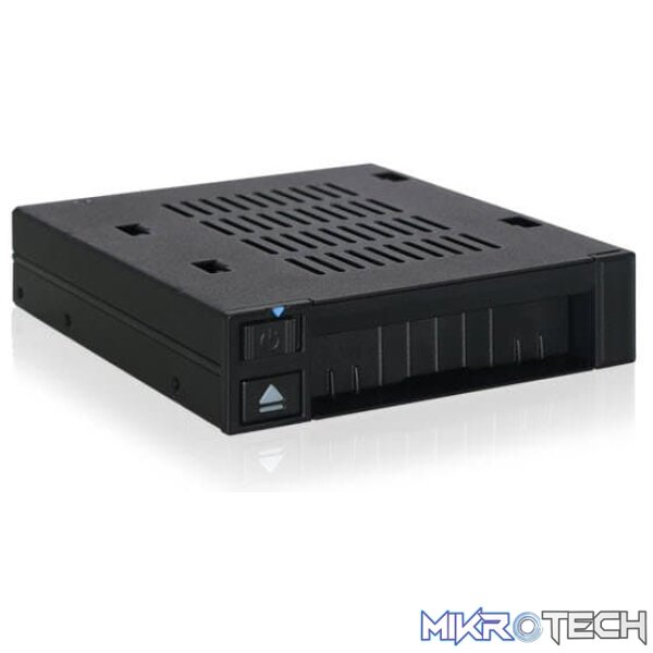 mr-i521_1 iCYDOCK mb521sp-b Black mobile rack for up to 15mm 2.5" SATA6G /SAS HDD in 3.5" bay - Image 1