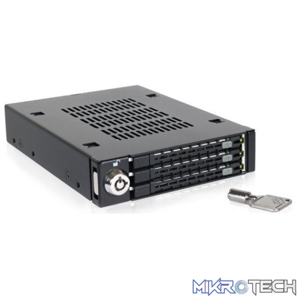 mr-i993_1 iCYDOCK ToughArmor mb993sk-b Triple Bay 2.5” SAS/SATA HDD & SSD Mobile Rack For 3.5” Front Device Bay - Image 1