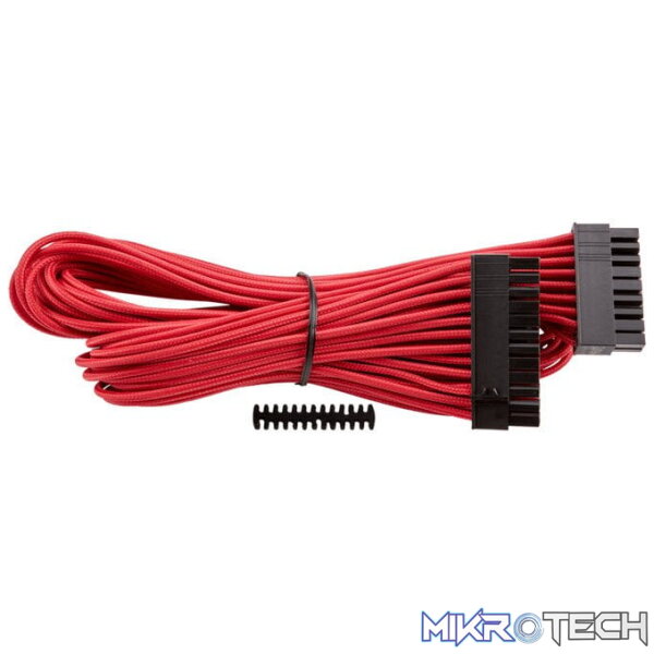 ps-ca8920159r_1 Corsair CP-8920159 Red Premium Individually Sleeved Flexible Paracorded Cable with cable comb - Image 1