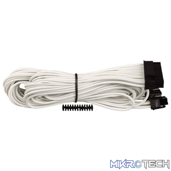 ps-ca8920160w_1 Corsair CP-8920160 White Premium Individually Sleeved Flexible Paracorded Cable with cable comb - Image 1